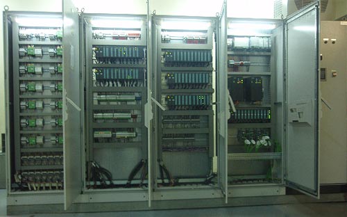 Control cubicles of automated controlling system turbine set 